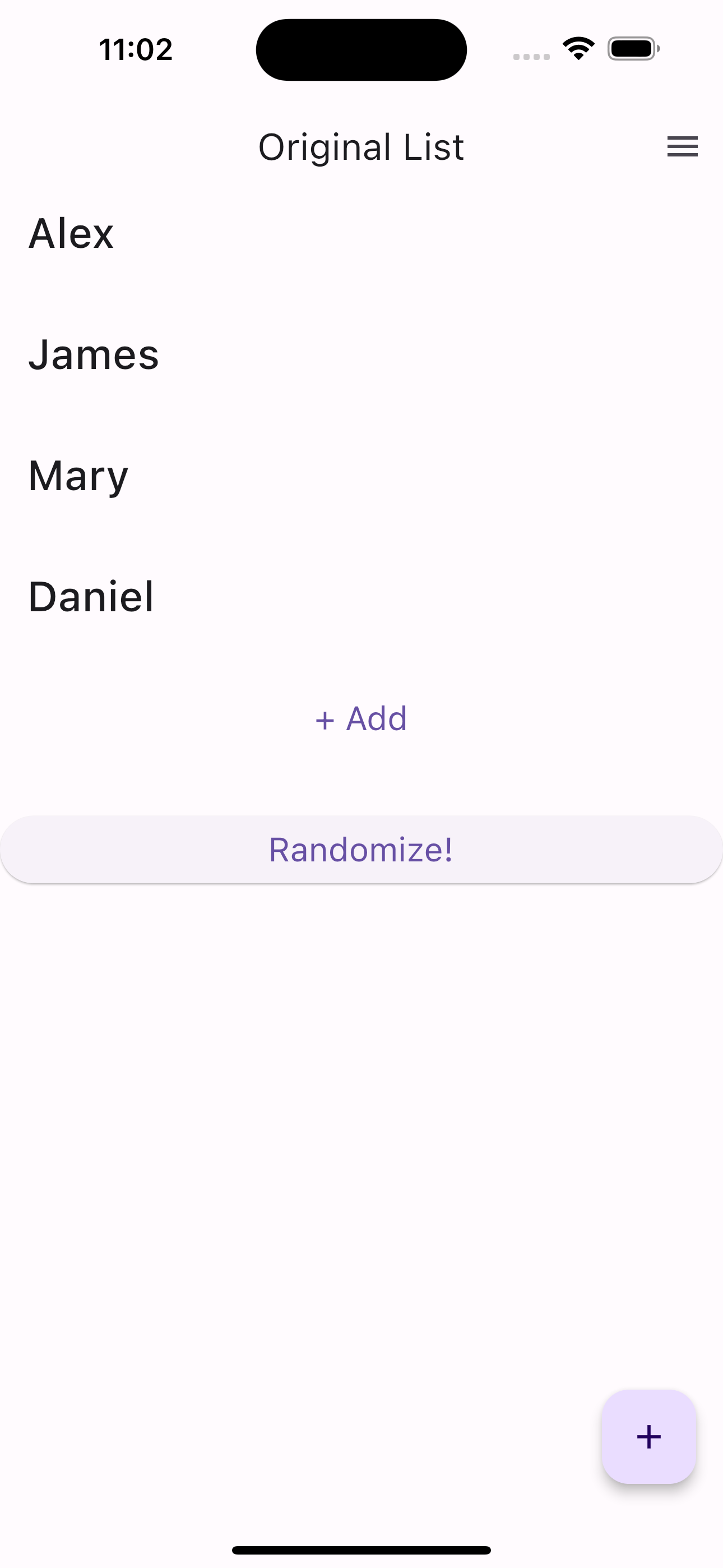 Random List app screenshot 1